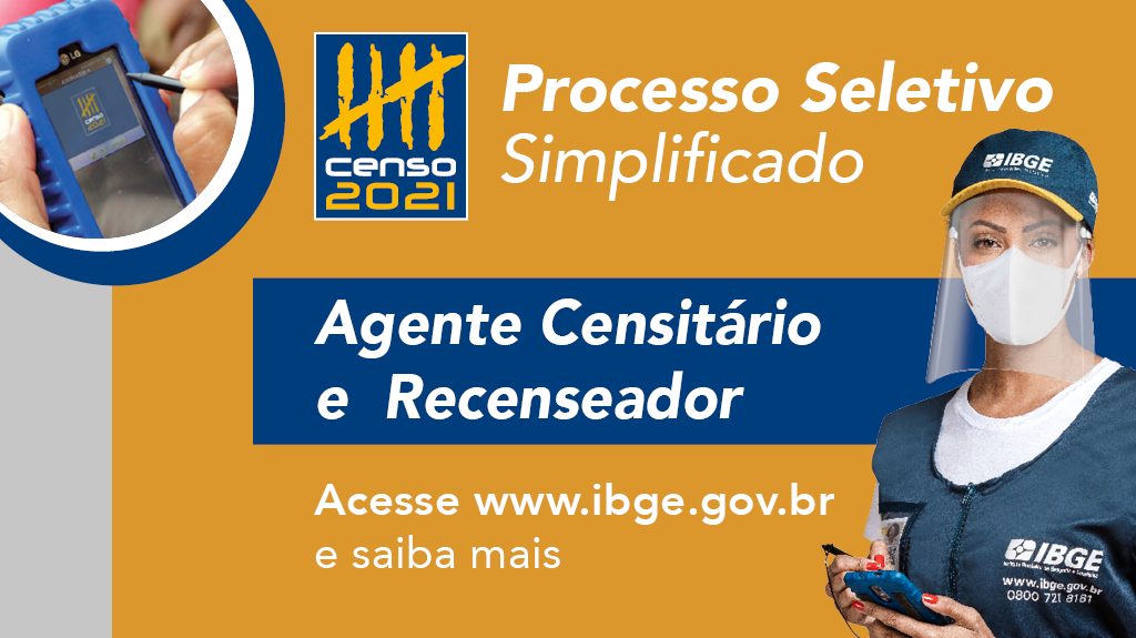 IBGE abre mais de 204 mil vagas temporárias para o censo 2021