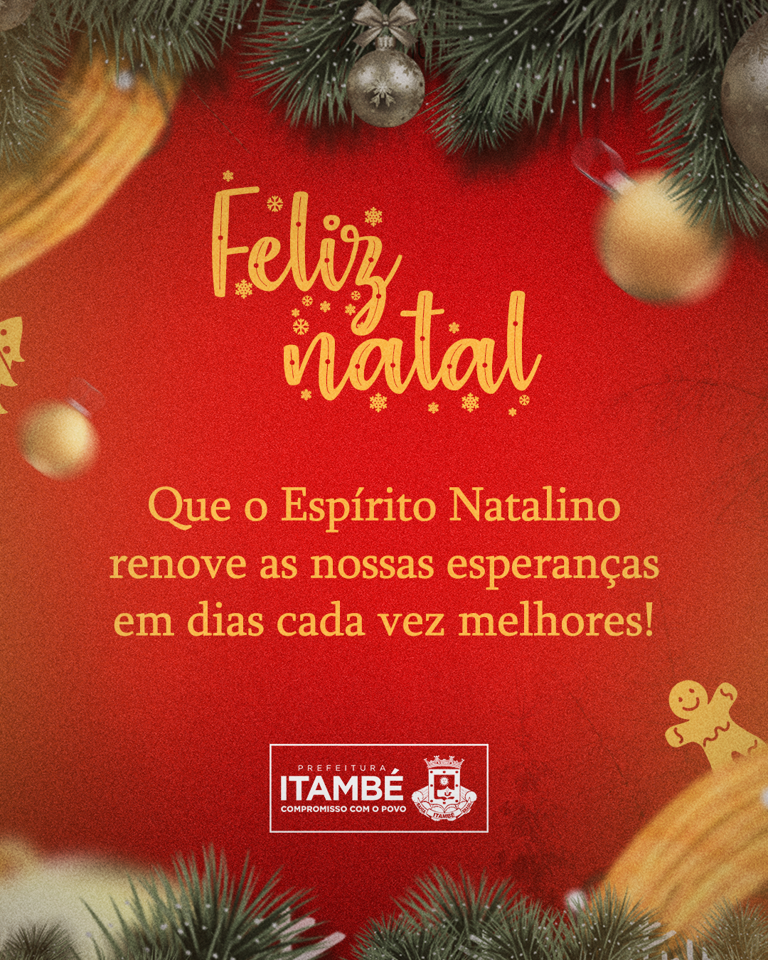 Mensagem de Natal a todas as famílias itambeenses