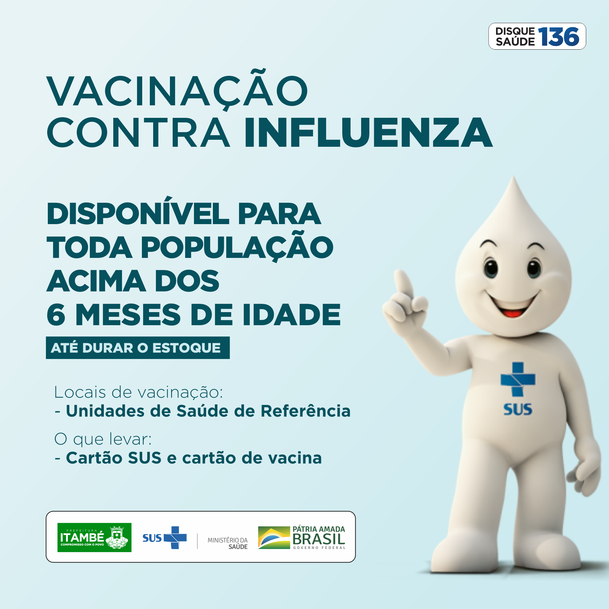 Campanha de Vacinação contra a Gripe é aberta para o publico em geral em Itambé
