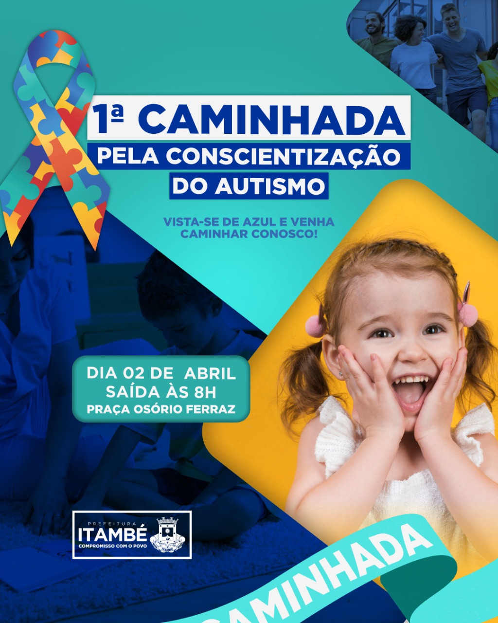 Itambé vai realizar neste sábado (02) a 1ª Caminhada pela Conscientização do Autismo