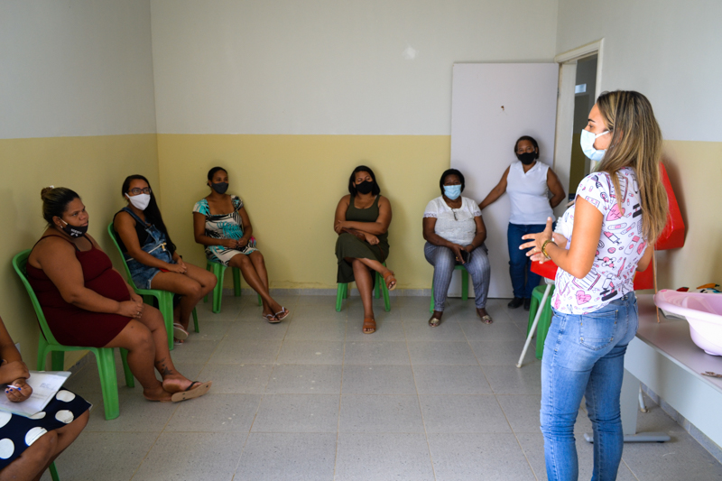 Ação interativa reforça o atendimento às gestantes na Unidade de Saúde Gerusa Alves