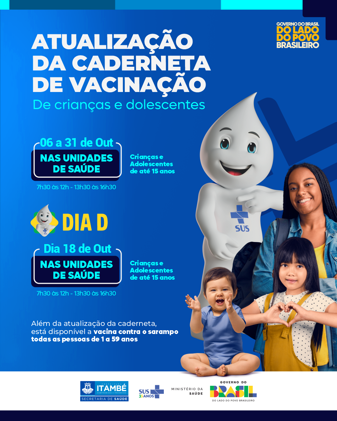Campanha de Multivacinação 2025 começa em Itambé; Dia D será em 18 de outubro