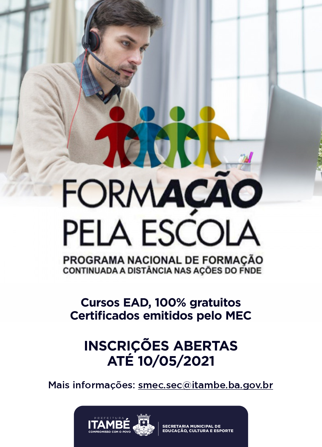 Secretaria Municipal de Educação abre inscrições para o Programa Formação Pela Escola