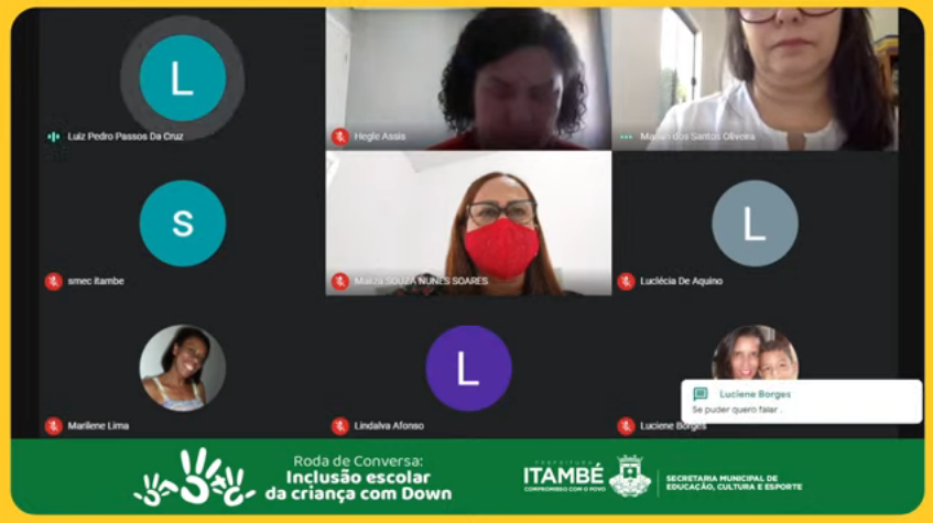 Em roda de conversa on-line, profissionais da Educação dialogaram sobre inclusão escolar da criança com Down