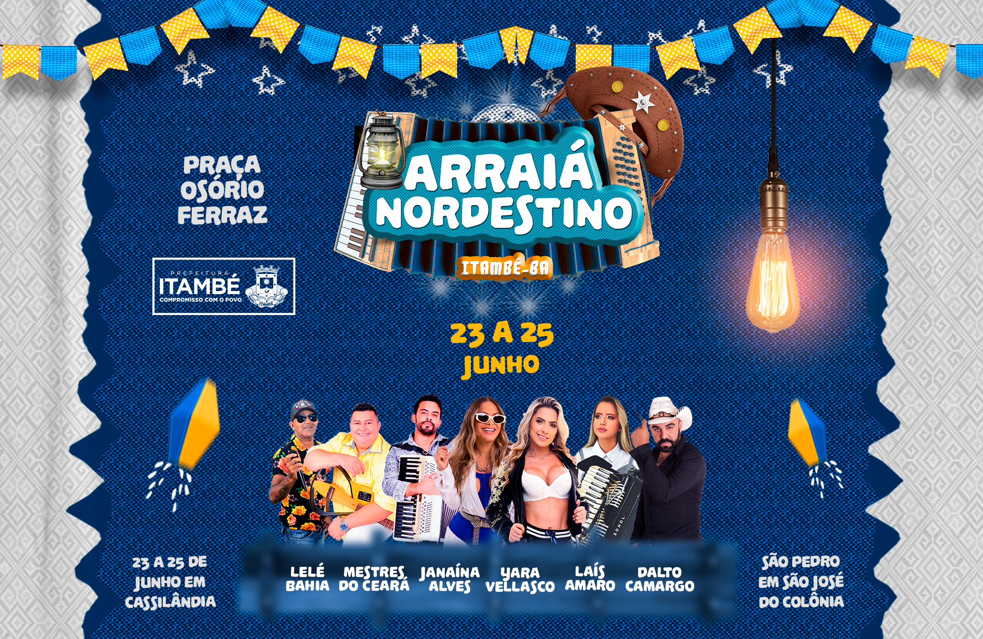 De 23 a 25 de junho, a Prefeitura de Itambé vai realizar o Arraiá Nordestino; Confira a programação